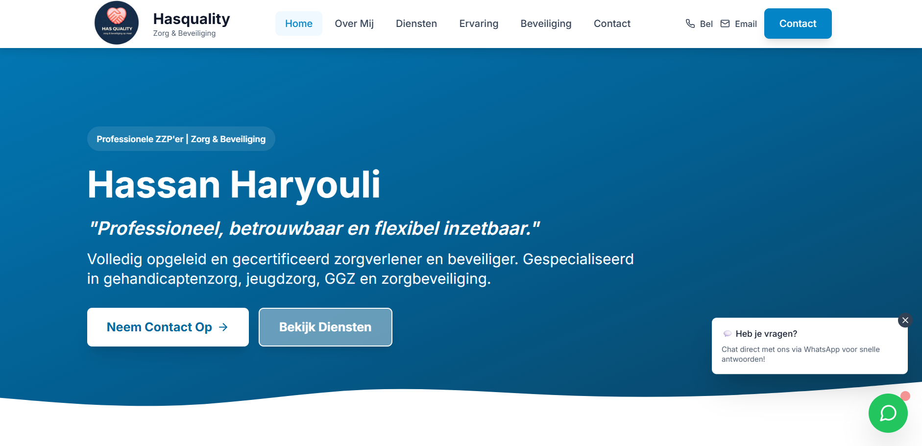 Hasquality website screenshot